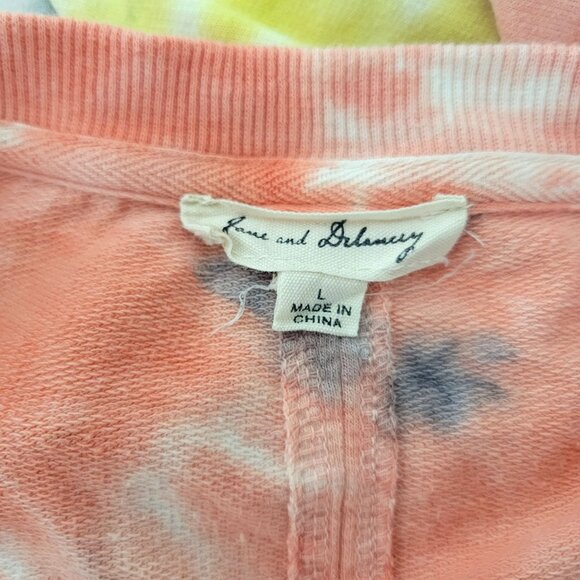 Jane & Delancey Tie-Dye Long Sleeve Pullover Sweatshirt Women's Size Large - Picture 2 of 3